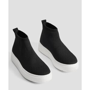 Eileen Fisher 'Polis' Black Recycled Stretch Knit Sneaker Size 9.5